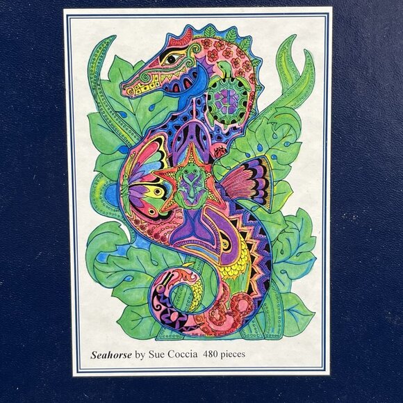 Liberty Puzzles Seahorse Classic Wooden Jigsaw By Sue Coccia 480 Pieces Complete - Picture 2 of 14